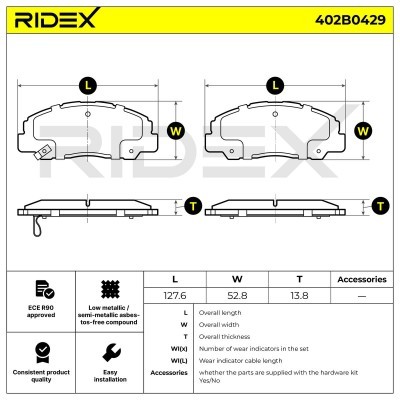 Klocki hamulcowe RIDEX 402B0429 402B0429 - foto 7