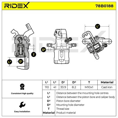 Zacisk Hamulcowy RIDEX 78B0188 78B0188 - foto 5