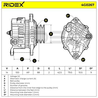 Alternator RIDEX 4G0267 4G0267 - foto 6