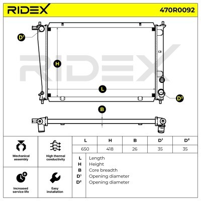 Chłodnica RIDEX 470R0092 470R0092 - foto 3