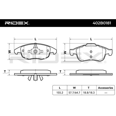 Klocki hamulcowe RIDEX 402B0181 402B0181 - foto 4