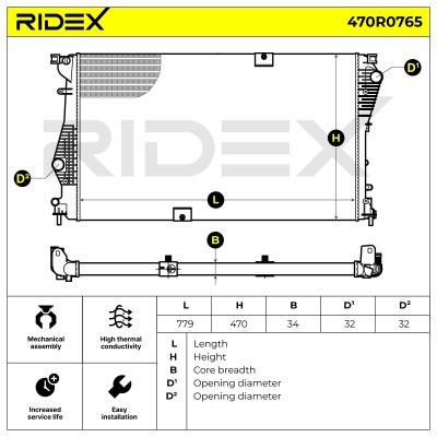 Chłodnica RIDEX 470R0765 470R0765 - foto 7