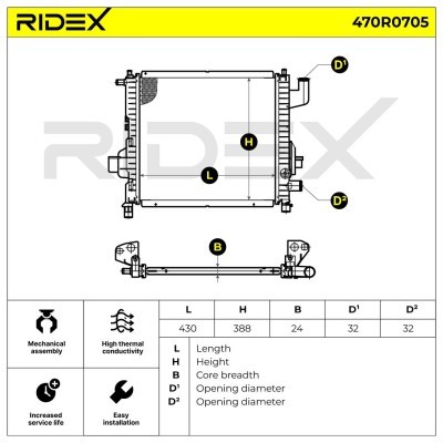 Chłodnica RIDEX 470R0705 470R0705 - foto 5