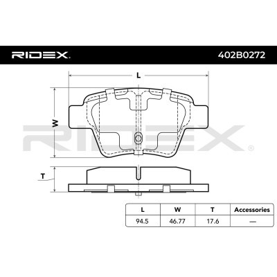 Klocki hamulcowe RIDEX 402B0272 402B0272 - foto 5