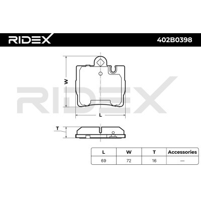 Klocki hamulcowe RIDEX 402B0398 402B0398 - foto 6