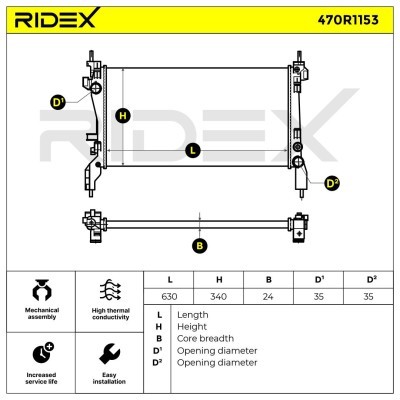 Chłodnica RIDEX 470R1153 470R1153 - foto 4
