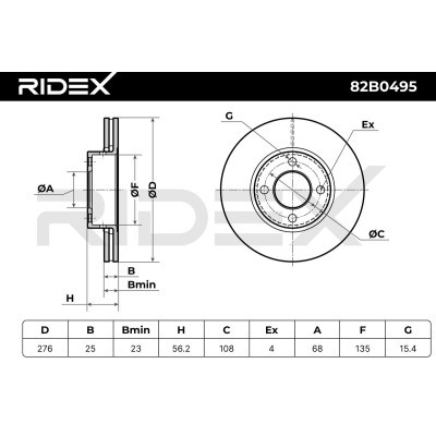 Tarcza hamulcowa RIDEX 82B0495 82B0495 - foto 4