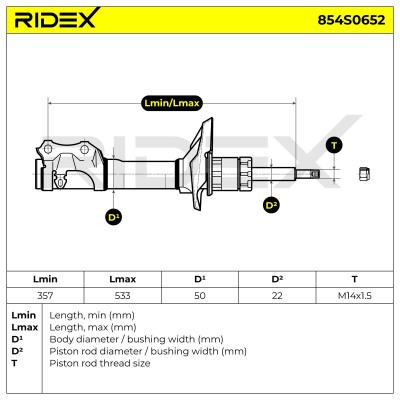 Amortyzator RIDEX 854S0652 854S0652 - foto 5