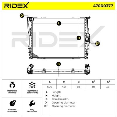 Chłodnica RIDEX 470R0377 470R0377 - foto 4