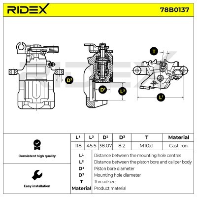 Zacisk Hamulcowy RIDEX 78B0137 78B0137 - foto 4