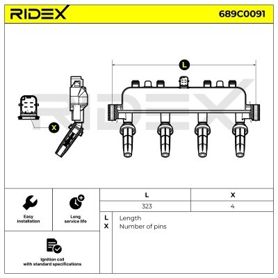 Cewka Zapłonowa RIDEX 689C0091 689C0091 - foto 4