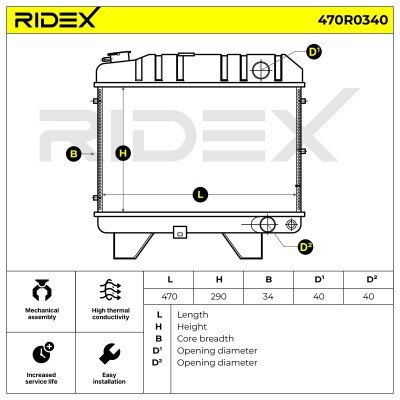 Chłodnica RIDEX 470R0340 470R0340 - foto 8