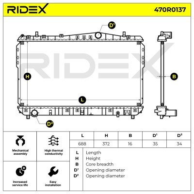 Chłodnica RIDEX 470R0137 470R0137 - foto 4
