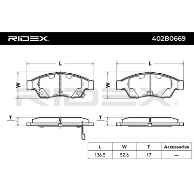 Klocki hamulcowe RIDEX 402B0669 402B0669 - foto 8