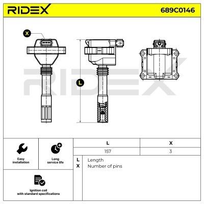 Cewka Zapłonowa RIDEX 689C0146 689C0146 - foto 2