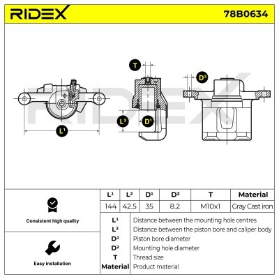 Zacisk Hamulcowy RIDEX 78B0634 78B0634 - foto 6