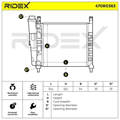 Chłodnica RIDEX 470R0363 470R0363 - foto 7