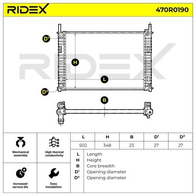 Chłodnica RIDEX 470R0190 470R0190 - foto 5