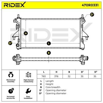 Chłodnica RIDEX 470R0331 470R0331 - foto 6
