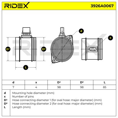 Przepływomierz RIDEX 3926A0067 3926A0067 - foto 8
