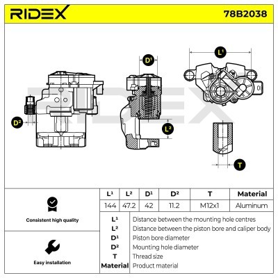 Zacisk Hamulcowy RIDEX 78B2038 78B2038 - foto 6