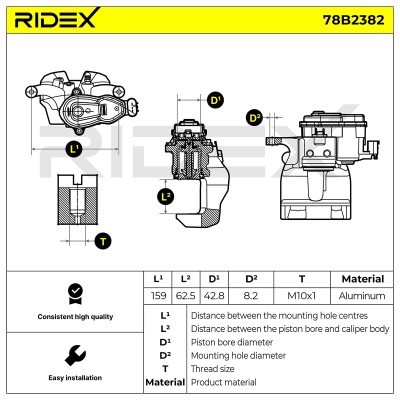 Zacisk Hamulcowy RIDEX 78B2382 78B2382 - foto 3