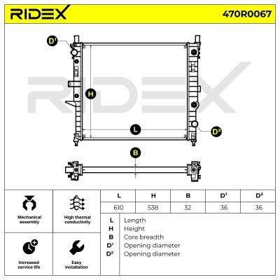 Chłodnica RIDEX 470R0067 470R0067 - foto 4