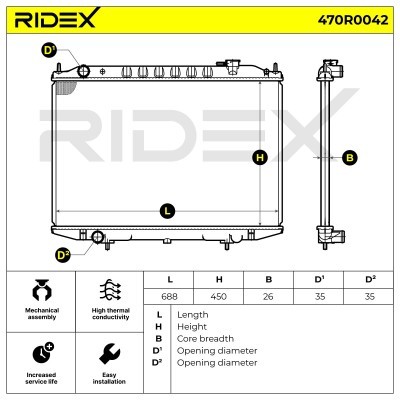Chłodnica RIDEX 470R0042 470R0042 - foto 5