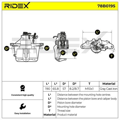 Zacisk Hamulcowy RIDEX 78B0195 78B0195 - foto 7