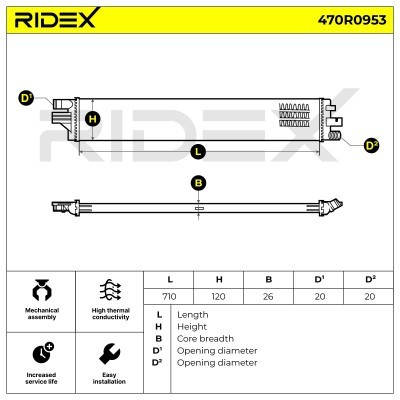 Chłodnica RIDEX 470R0953 470R0953 - foto 5