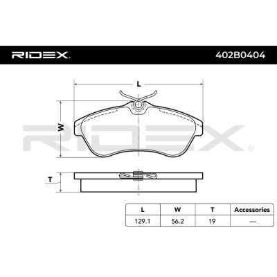 Klocki hamulcowe RIDEX 402B0404 402B0404 - foto 4
