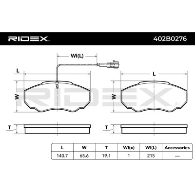 Klocki hamulcowe RIDEX 402B0276 402B0276 - foto 5