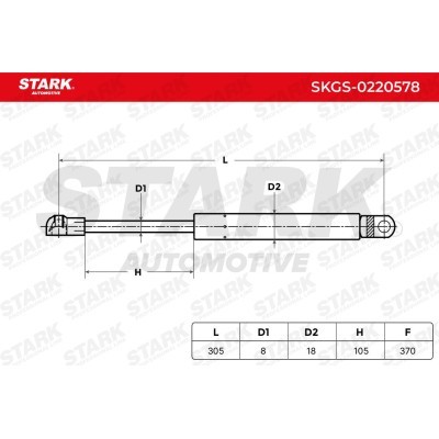 Amortyzator Pokrywy Bagażnika Stark SKGS-0220578 SKGS-0220578 - foto 5