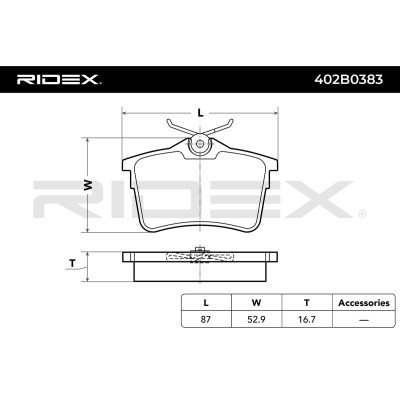 Klocki hamulcowe RIDEX 402B0383 402B0383 - foto 3
