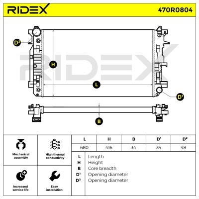 Chłodnica RIDEX 470R0804 470R0804 - foto 10