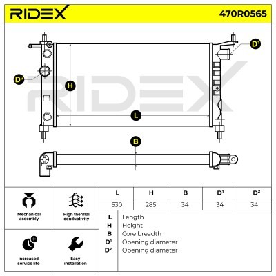 Chłodnica RIDEX 470R0565 470R0565 - foto 5