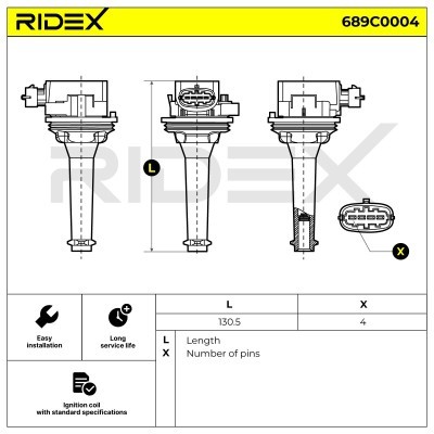 Cewka Zapłonowa RIDEX 689C0004 689C0004 - foto 4
