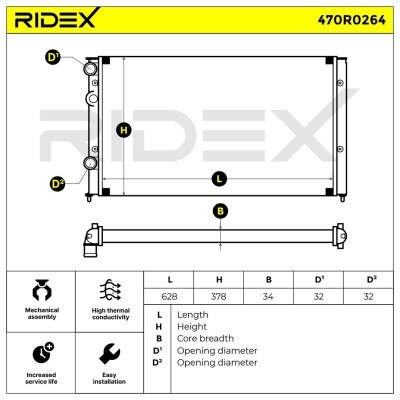 Chłodnica RIDEX 470R0264 470R0264 - foto 5
