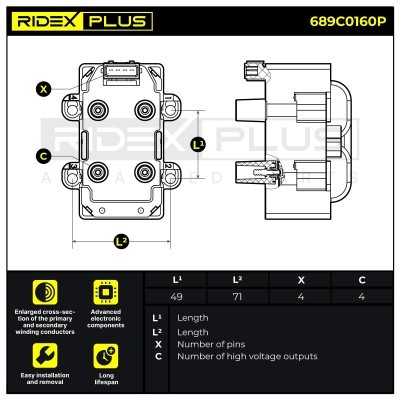Cewka Zapłonowa RIDEX 689C0160P 689C0160P - foto 10