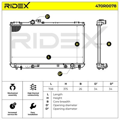 Chłodnica RIDEX 470R0078 470R0078 - foto 5