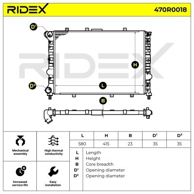 Chłodnica RIDEX 470R0018 470R0018 - foto 7