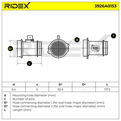 Przepływomierz RIDEX 3926A0153 3926A0153 - foto 7
