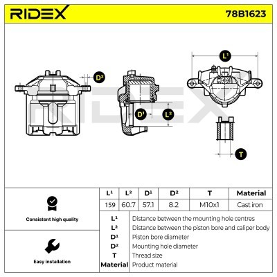 Zacisk Hamulcowy RIDEX 78B1623 78B1623 - foto 5