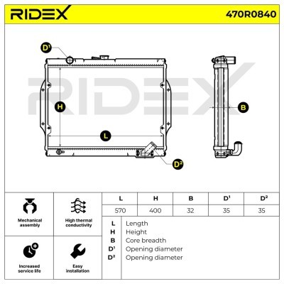 Chłodnica RIDEX 470R0840 470R0840 - foto 9