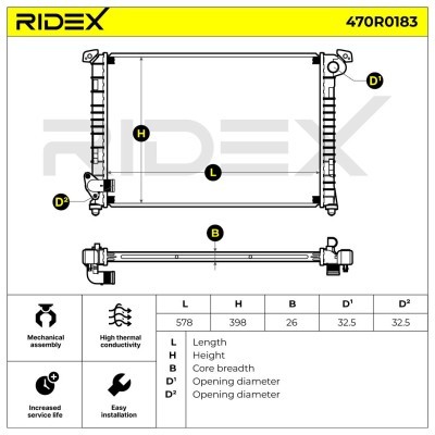 Chłodnica RIDEX 470R0183 470R0183 - foto 5