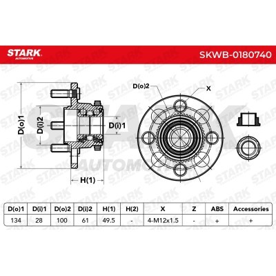 Łożysko Koła Stark SKWB-0180740 SKWB-0180740 - foto 4