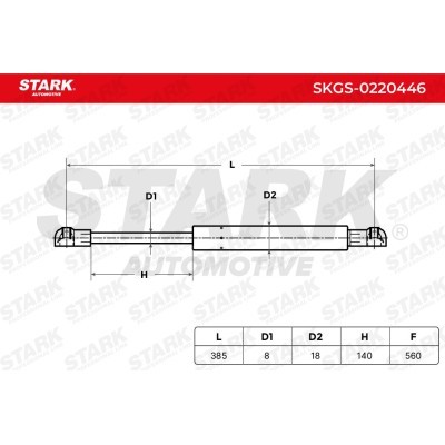 Amortyzator Pokrywy Bagażnika Stark SKGS-0220446 SKGS-0220446 - foto 5