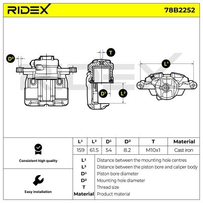 Zacisk Hamulcowy RIDEX 78B2252 78B2252 - foto 3