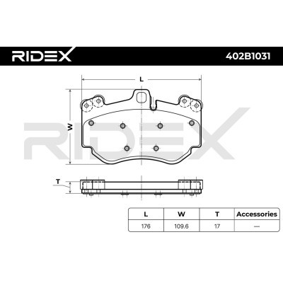 Klocki hamulcowe RIDEX 402B1031 402B1031 - foto 7