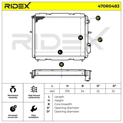 Chłodnica RIDEX 470R0483 470R0483 - foto 8